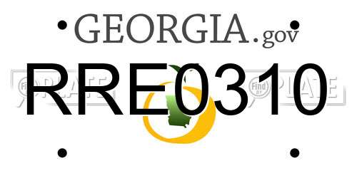 RRE0310 Georgia License Plate