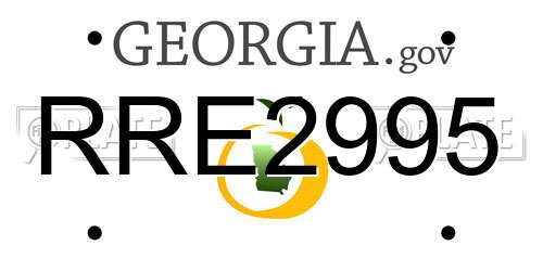 RRE2995 Georgia License Plate