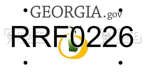 RRF0226 Georgia License Plate