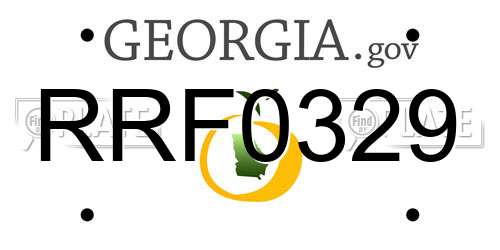 RRF0329 Georgia License Plate