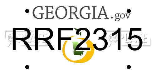 RRF2315 Georgia License Plate