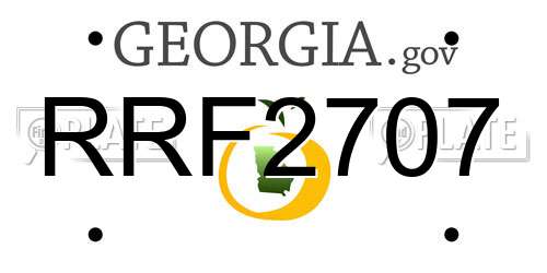 RRF2707 Georgia License Plate