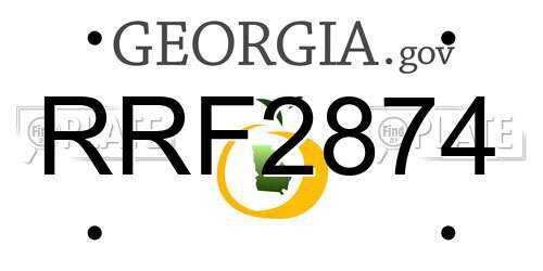 RRF2874 Georgia License Plate