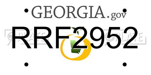 RRF2952 Georgia License Plate