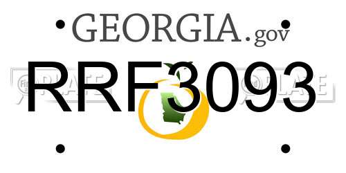 RRF3093 Georgia License Plate
