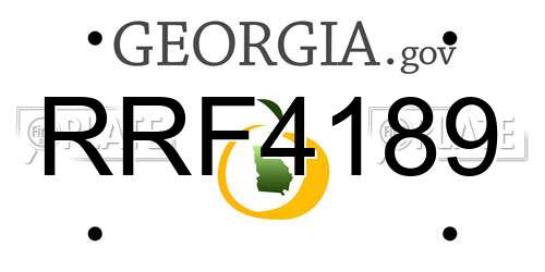 RRF4189 Georgia License Plate