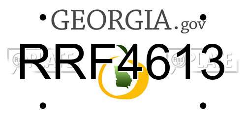 RRF4613 Georgia License Plate