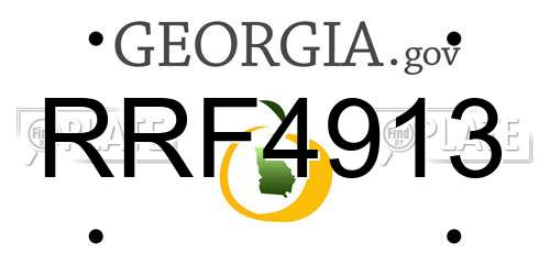 RRF4913 Georgia License Plate