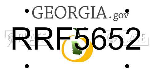 RRF5652 Georgia License Plate