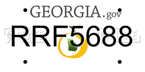 RRF5688 Georgia License Plate
