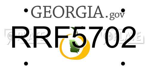 RRF5702 Georgia License Plate