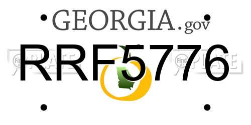RRF5776 Georgia License Plate