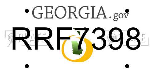 RRF7398 Georgia License Plate