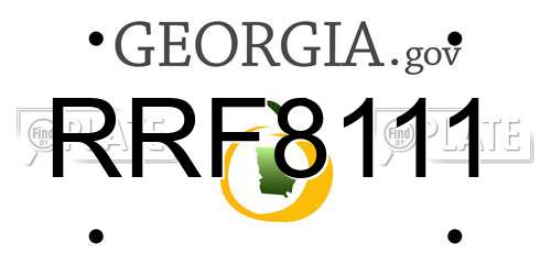 RRF8111 Georgia License Plate