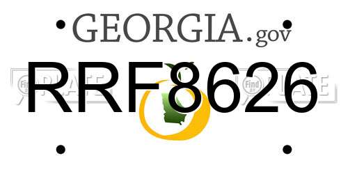 RRF8626 Georgia License Plate