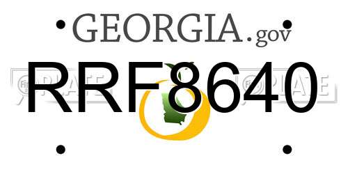 RRF8640 Georgia License Plate