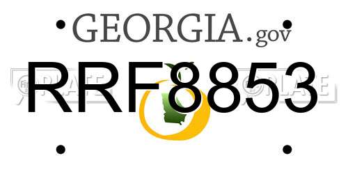 RRF8853 Georgia License Plate