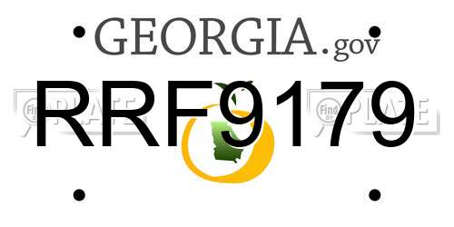 RRF9179 Georgia License Plate