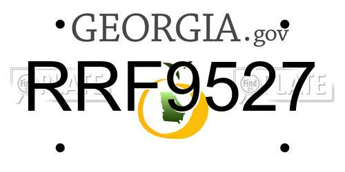 RRF9527 Georgia License Plate