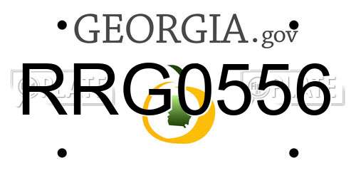 RRG0556 Georgia License Plate