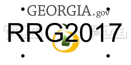 RRG2017 Georgia License Plate