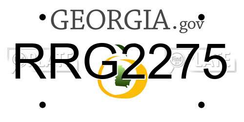 RRG2275 Georgia License Plate