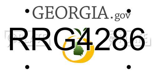 RRG4286 Georgia License Plate