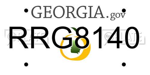 RRG8140 Georgia License Plate