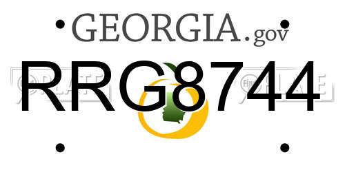 RRG8744 Georgia License Plate