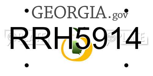 RRH5914 Georgia License Plate