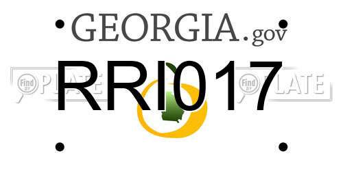 RRI017 Georgia License Plate