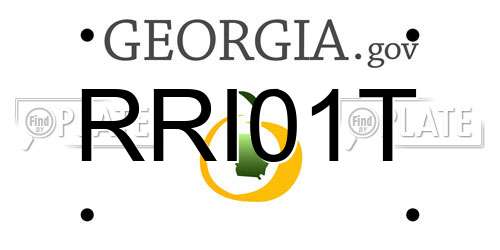RRI01T Georgia License Plate