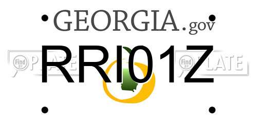 RRI01Z Georgia License Plate