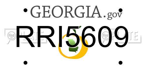 RRI5609 Georgia License Plate