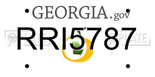RRI5787 Georgia License Plate