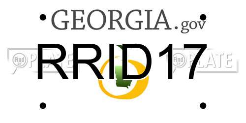 RRID17 Georgia License Plate
