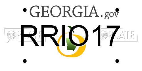 RRIO17 Georgia License Plate