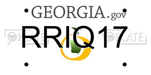 RRIQ17 Georgia License Plate