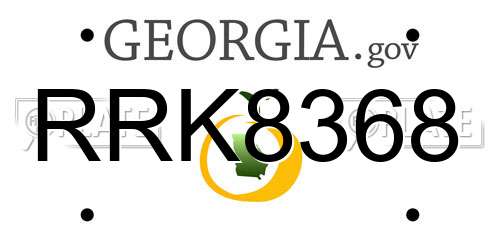RRK8368 Georgia License Plate