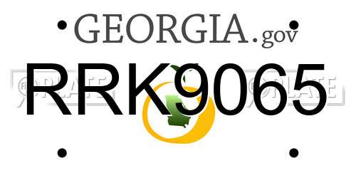 RRK9065 Georgia License Plate