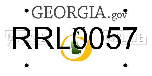 RRL0057 Georgia License Plate