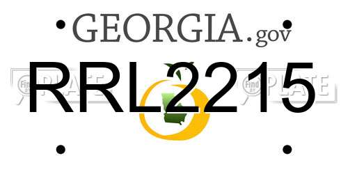 RRL2215 Georgia License Plate