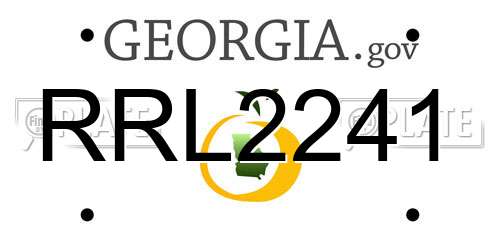 RRL2241 Georgia License Plate