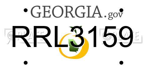 RRL3159 Georgia License Plate