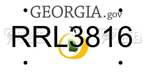 RRL3816 Georgia License Plate