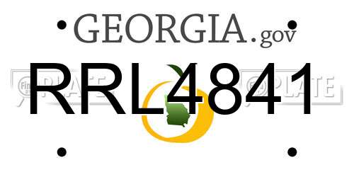 RRL4841 Georgia License Plate