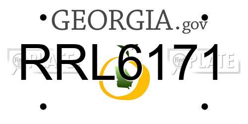 RRL6171 Georgia License Plate