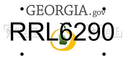 RRL6290 Georgia License Plate