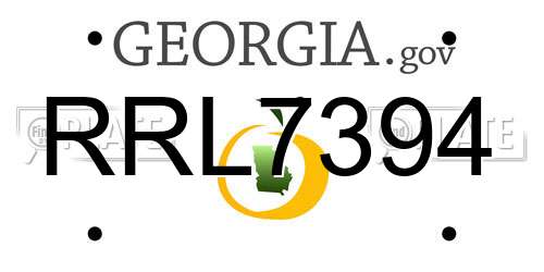 RRL7394 Georgia License Plate
