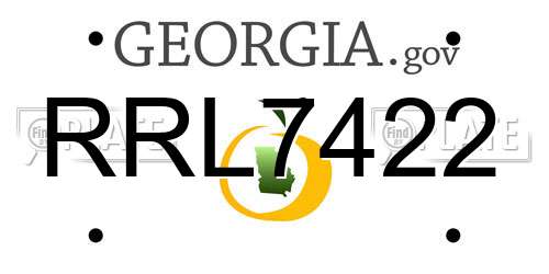 RRL7422 Georgia License Plate